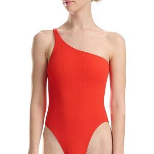 WOLFORD Ultra Texture High Leg One Piece Swimsuit Red Glow Size XS  NWT